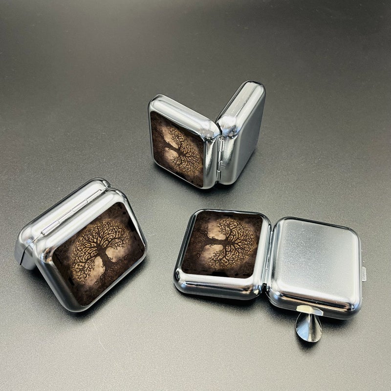 Life Tree Metal Car Ashtray Mixed Color Portable Durable Creative Design Gift for Smokers Fit All Vehicles - Image 2