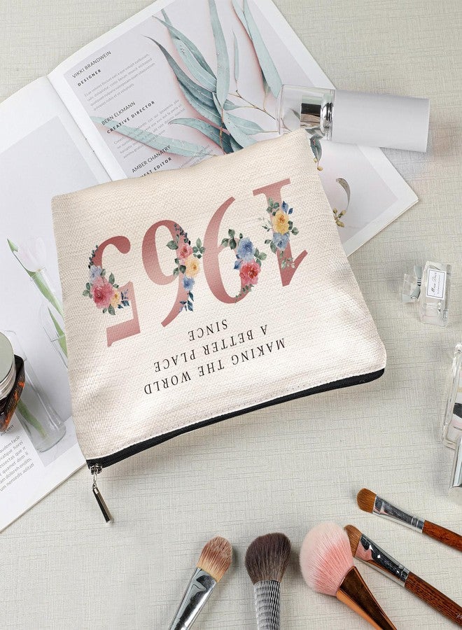 61th Birthday Gift for Women, Makeup Bag for Her, 1965 Anniversary 61 Year Old Gift Ideas for Wife, Grandma, Mom, Sister, Best Friend Female, Mothers Day Cosmetic Travel Bag(Year 1965) - Image 5