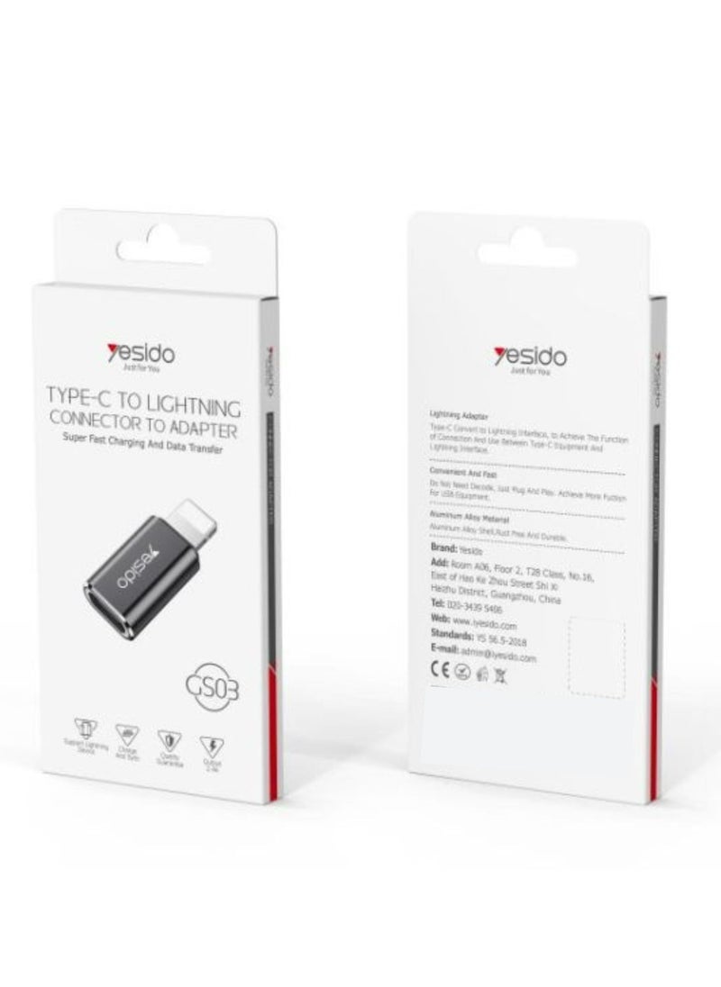 Yesido - GS03 For IPhone Using Adapter For Lightning To Type-C Data Transmit OTG Adapter - Image 1