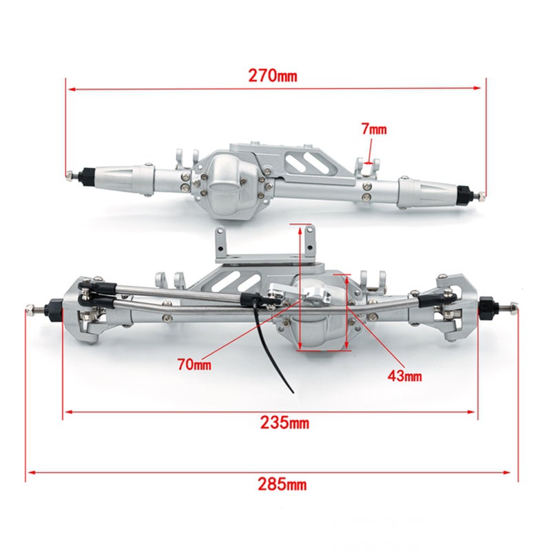 RC Car Rear Axle Replacements for 1/10 Axial WRAITH 90018 90020 90045 RR10 90048 90053 RC Car - Image 3