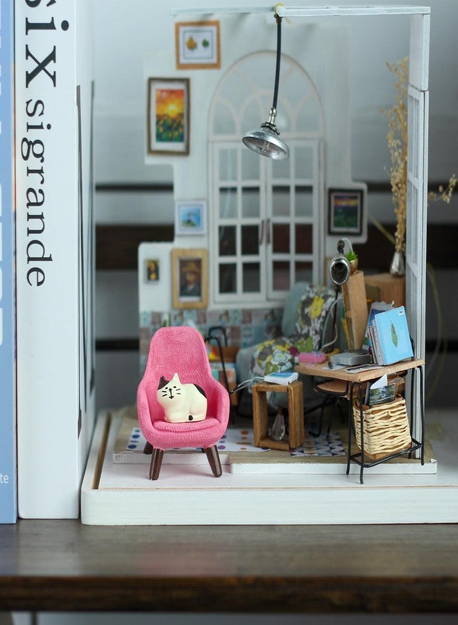 Mevodeata Cute Mini Cat Figurine with Small Sofa Resin Cat Figure for Office Home Decor - Cute Cat Gift for Cat Lovers (Pink Sofa) - Image 3