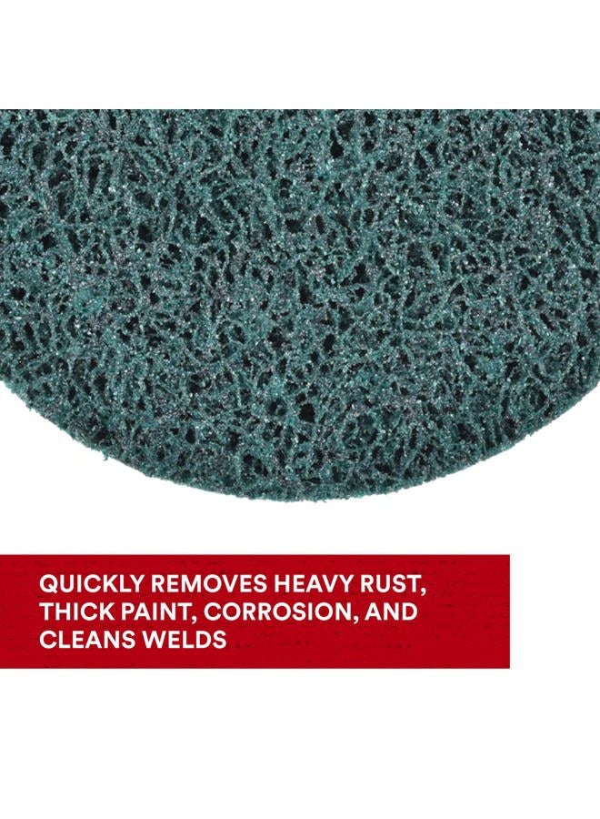 Cubitron Scotch-Brite Clean and Strip XT Pro Extra Cut Disc - Hook and Loop Backing - Heavy Duty Metal Stripper Disc, Extra Coarse Grit Aluminum Oxide - 4.5" x 5/8-11 Thread - Image 3