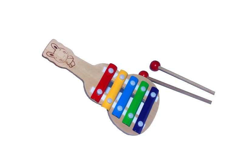 VNM Wooden Xylophone for Kids – Colourful and Safe Musical Instrument, Perfect for Encouraging Creativity, Imagination, and Learning from 6 Months! - Image 1