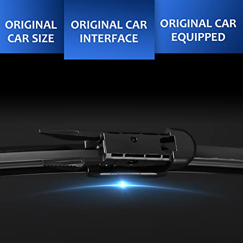 LUTEUS Wiper Blade 22"+20"（Pinch Tab）Windshield Wipers Sets Replacement for Ford Mustang 2007-2021,Lincoln MKZ 2013-2020 (Pack of 2) - Image 4