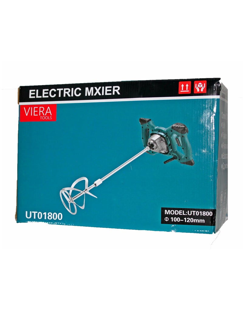 UT01800 Electric Paddle Mixer 100 to 120 mm Dual Handle for Paint Mortar and Adhesive - Image 1