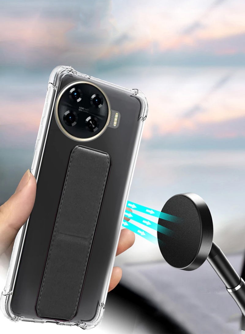 Wtech TPU Hand Grip Air Pillow Case Cover For Tecno Spark 20 Pro+ / Spark 20 Pro Plus 4G 2023 Clear/Black  - Image 4