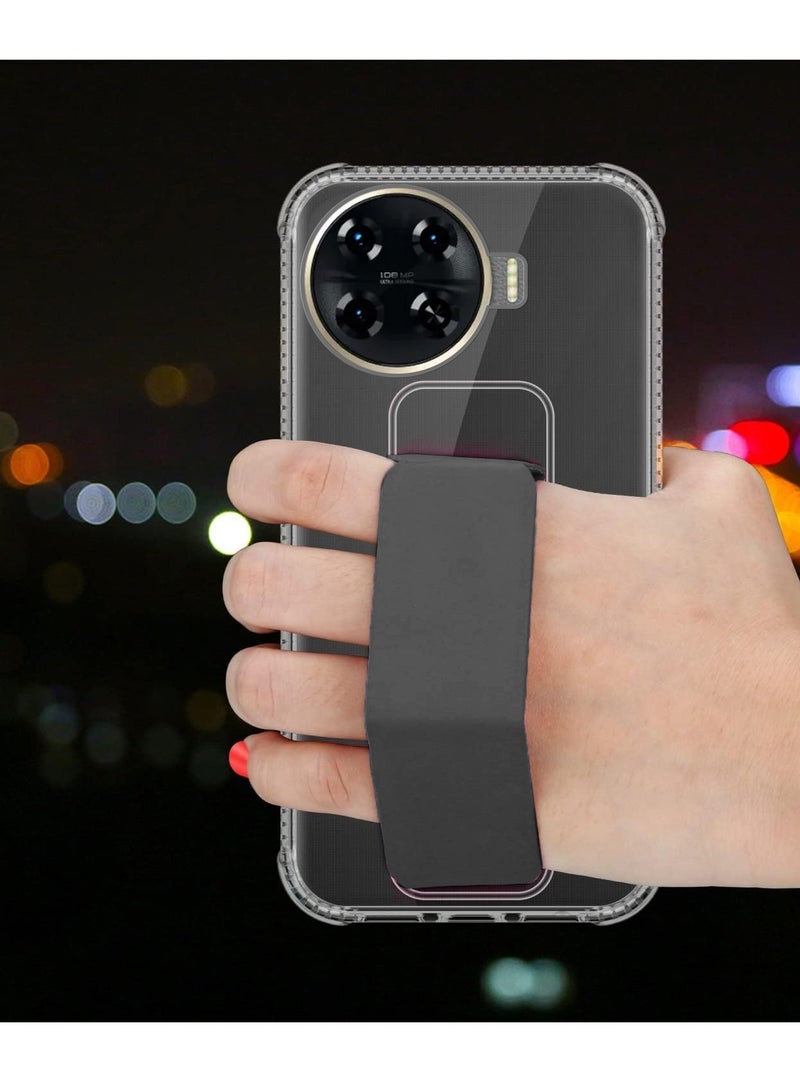 Wtech TPU Hand Grip Air Pillow Case Cover For Tecno Spark 20 Pro+ / Spark 20 Pro Plus 4G 2023 Clear/Black  - Image 3