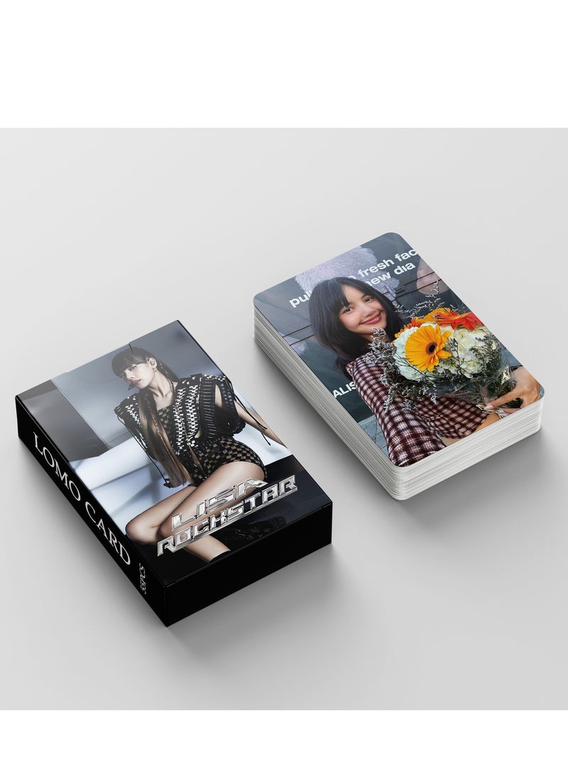 55Pcs BLACKPINK Member Lisa's Solo Single Rockstar Lomo Card