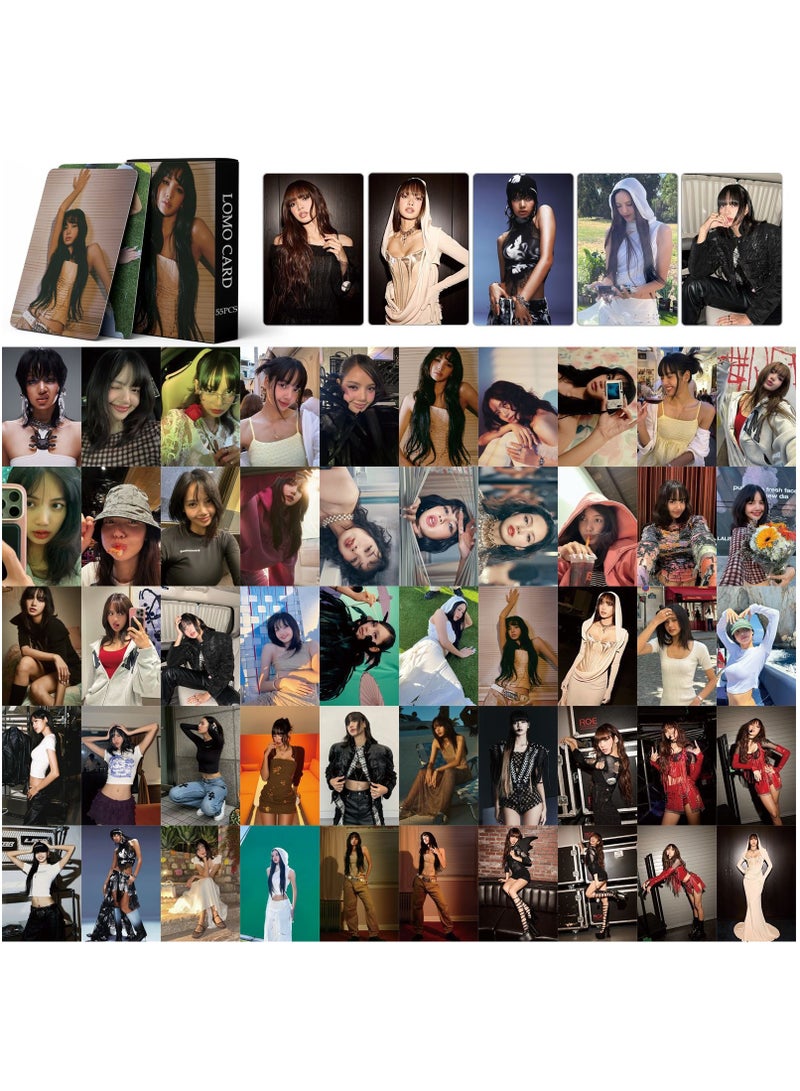 55Pcs BLACKPINK Member Lisa's Solo Single Rockstar Lomo Card
