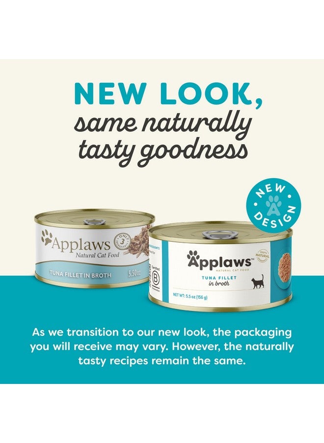 آبلاوس طعام قطط رطب طبيعي، 24 قطعة، طعام قطط رطب معلب بكمية محدودة، شرائح تونة في مرق، علب 5.5 أونصة - Image 2