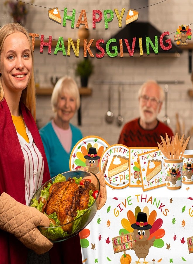 Bezkega Turkey Thanksgiving Party Decorations Tableware,142pcs Turkey Paper Plates and Napkins Cups Tablecloths for Fall Themed Thanks Giving Decor - Image 5
