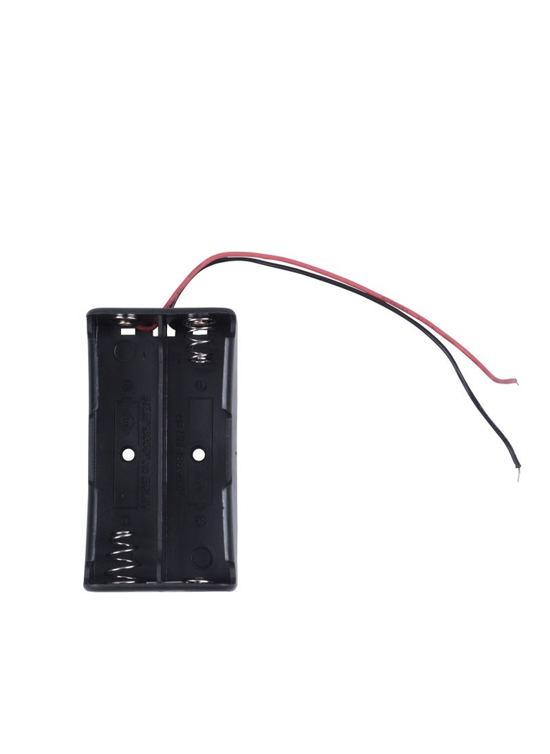 KNP - 3.7V 18650 2 Way Battery Holder is designed to securely hold and organize two 18650 lithium-ion batteries in series or parallel configuration It provides a durable and safe way to store and connect batteries for use in various electronics projects DIY devices flashlights power banks and more. - Image 1