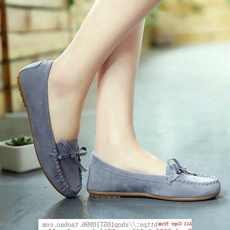 Ladies Flats Shoes Loafers Fashion Soft Women Girls Shoes Grey