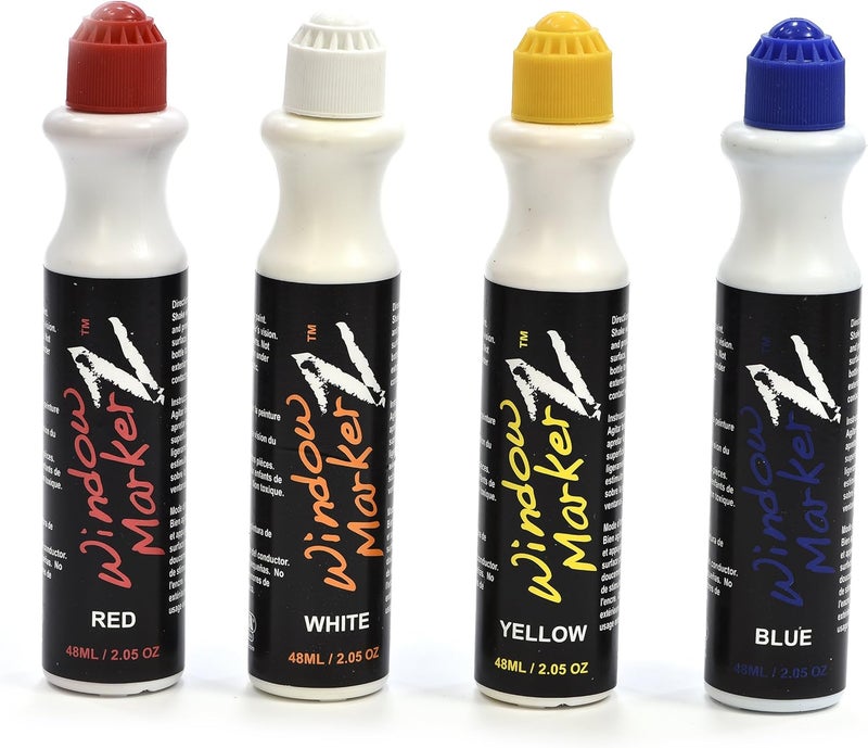 Chroma 000144 4 Color Pack Window Markerz - 2.05 oz. - Image 3