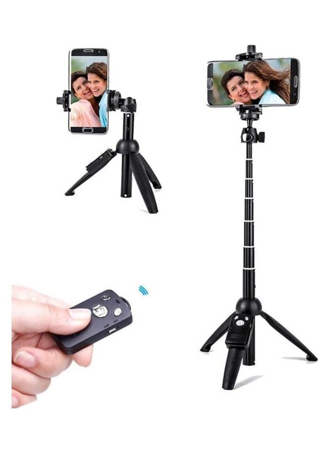Rock Pow Selfie Stick For Phone Size 4.5-6.2Inch, Extendable Selfie Stick Tripod with Bluetooth Wireless Remote Phone Holder - Image 1