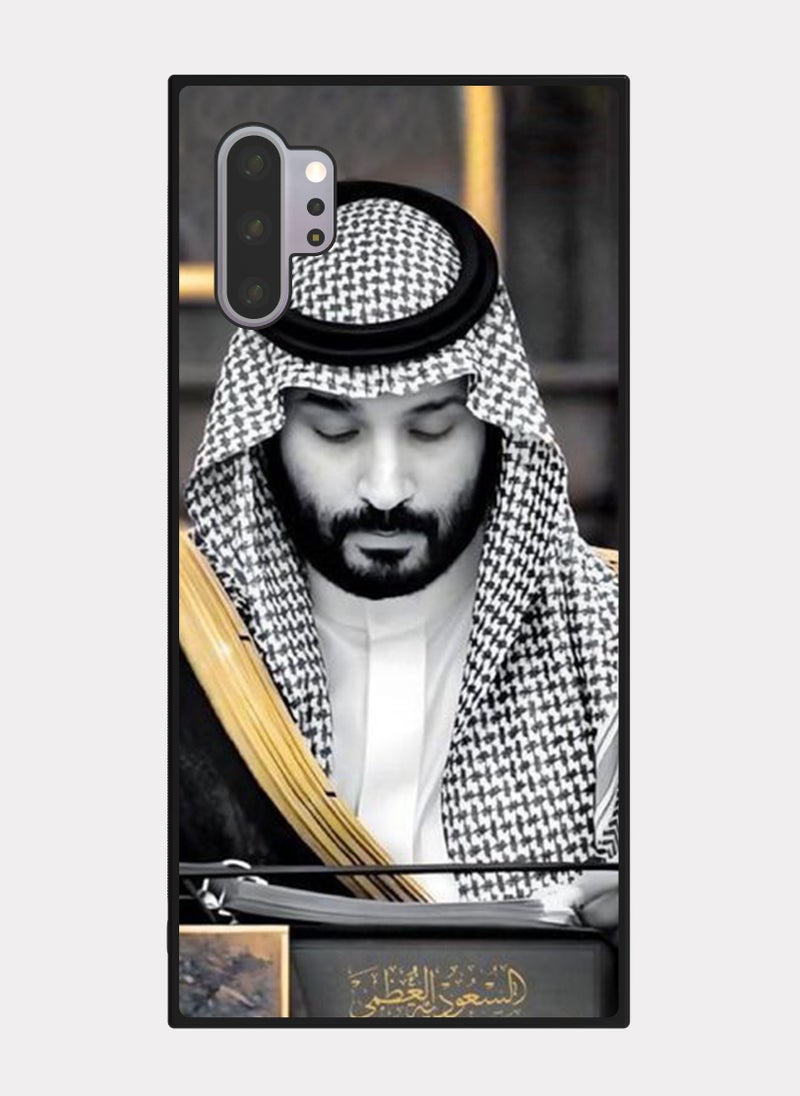 بكسلات كفر سامسونج جالكسي نوت 10 بلس الأمير محمد ابن سلمان رمادي ذهبي - Image 1