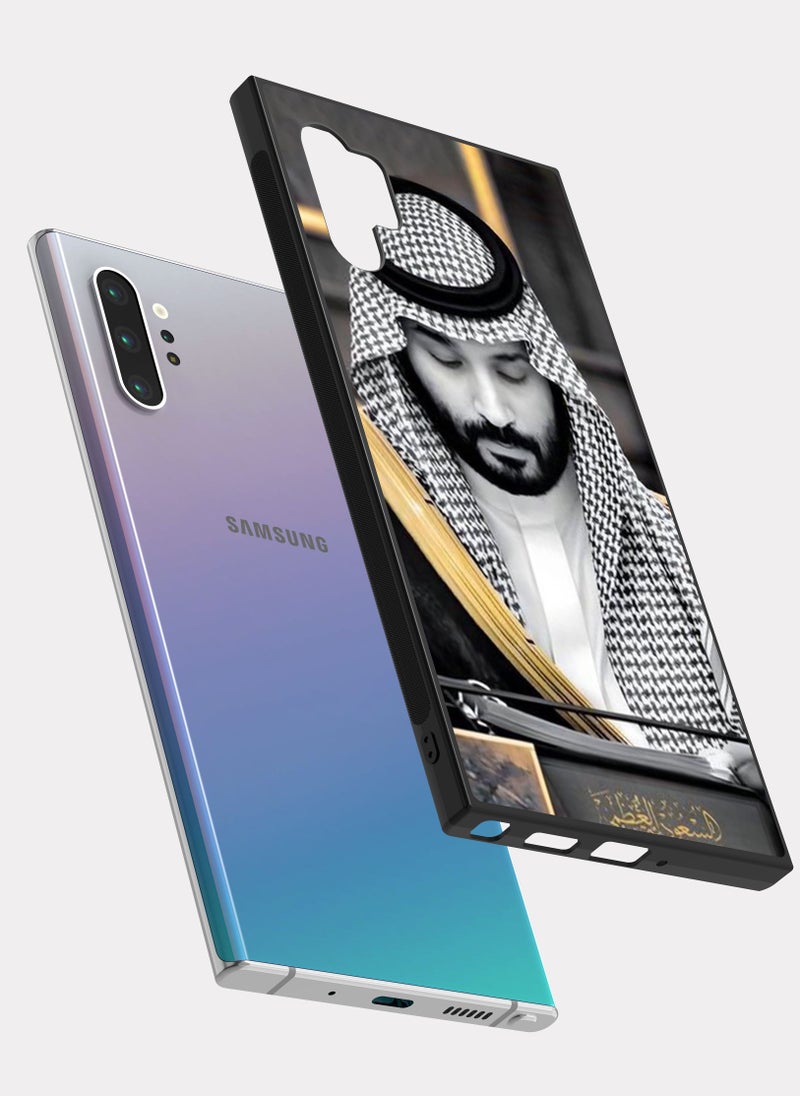 بكسلات كفر سامسونج جالكسي نوت 10 بلس الأمير محمد ابن سلمان رمادي ذهبي - Image 2