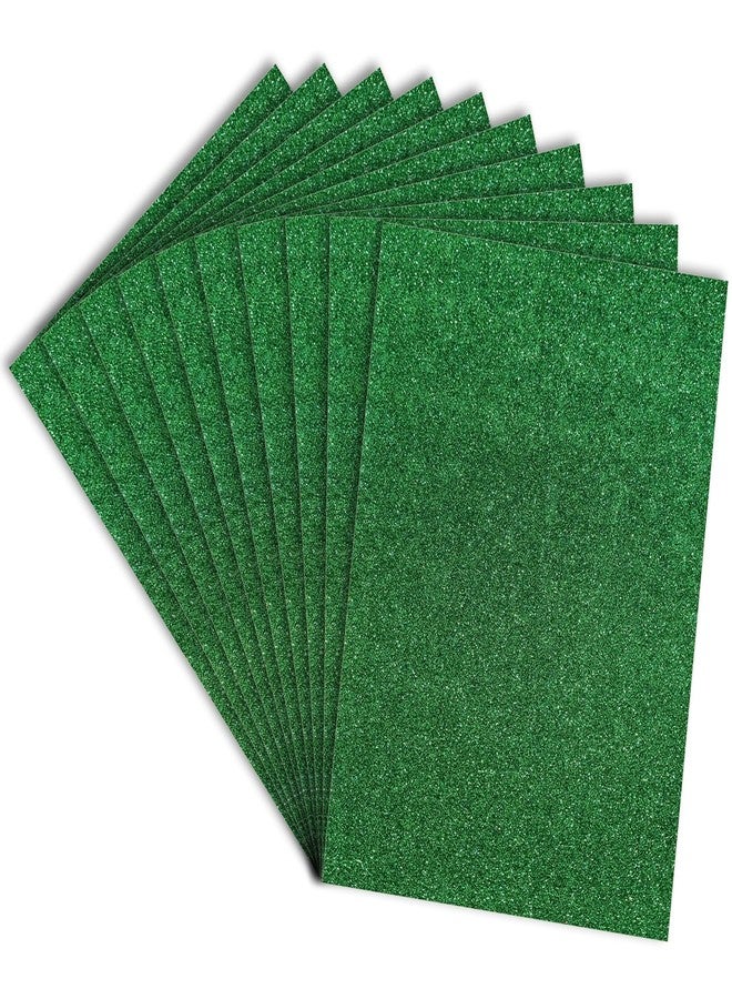 Paraspapermart A4 Glitter Foam Sheet Sparkles Green Color, for Art & Craft, Decoration, Gift Wrapping, Scrapbooking, Craft Project, Etc. - Image 1