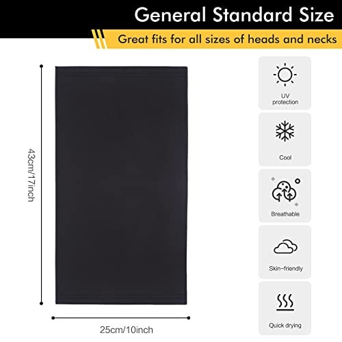 SUNLAND Breathable Gaiter Face Mask Neck Gaiter Scarf Dust Sun Protection Face Cover Windproof Ideal For Running Cycling 3Pack Black - Image 2