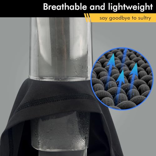 SUNLAND Breathable Gaiter Face Mask Neck Gaiter Scarf Dust Sun Protection Face Cover Windproof Ideal For Running Cycling 3Pack Black - Image 5