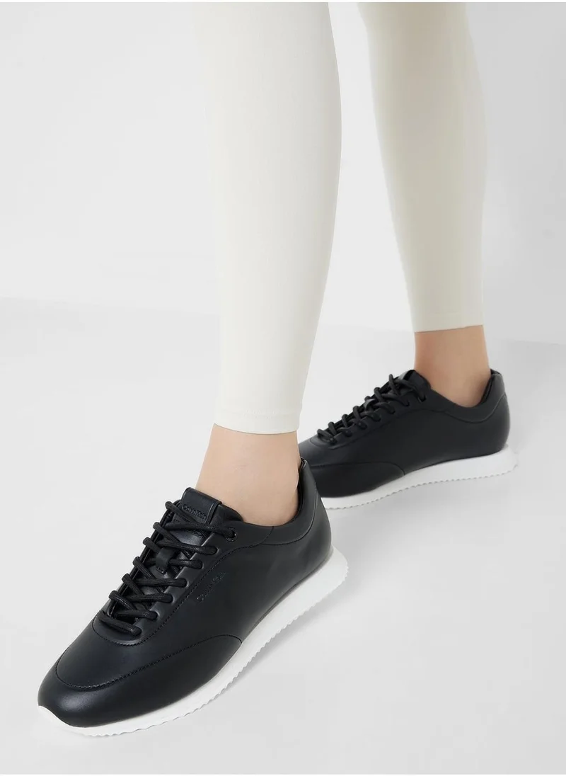 كالفن كلاين LACE UP LEATHER RUNNER TRAINERS