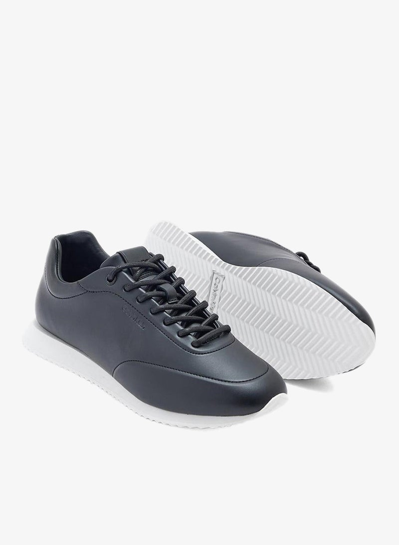 CALVIN KLEIN LACE UP LEATHER RUNNER TRAINERS - Image 3