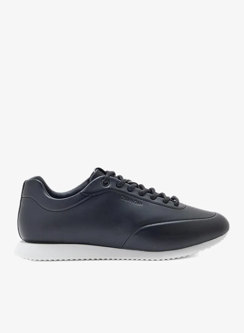 CALVIN KLEIN LACE UP LEATHER RUNNER TRAINERS