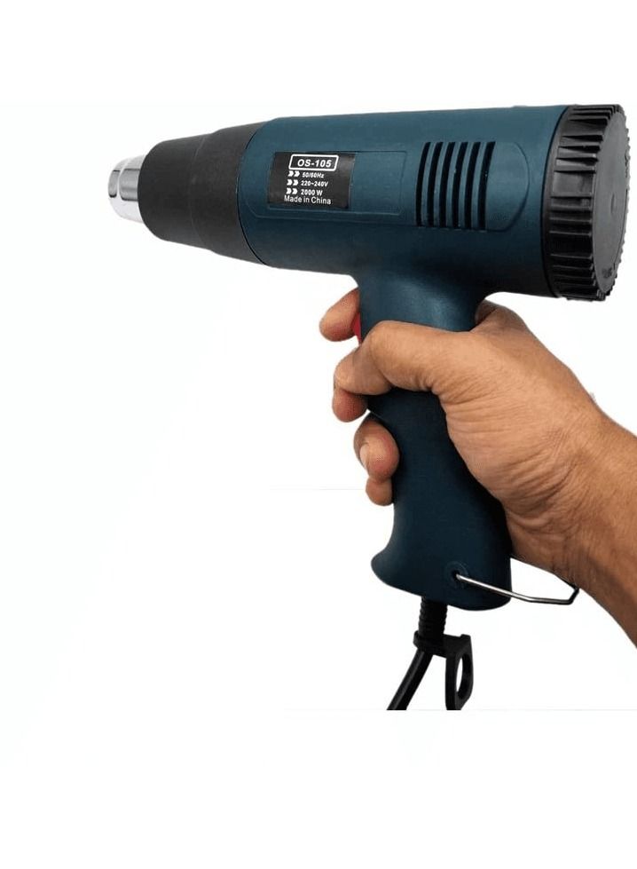 كين مسدس هواء ساخن KEEN 2000W مزدوج درجة الحرارة مسدس هواء ساخن ، مسدس تسخين الهواء 220-240 فولت ، 50 60 هرتز -OS-105  - Image 2