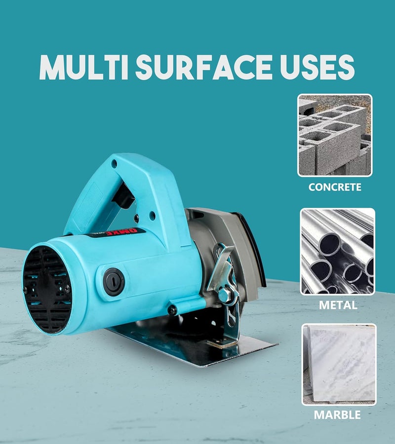 OMXE 5 In 1 Marble Cutter Machine 1400W, 4-Inch (110mm) Disc, 11,000 RPM | Adjustable Cutting Depth, Low Vibration Electric Cutter for Marble, Tile, Granite, Wood & Metal - Image 5