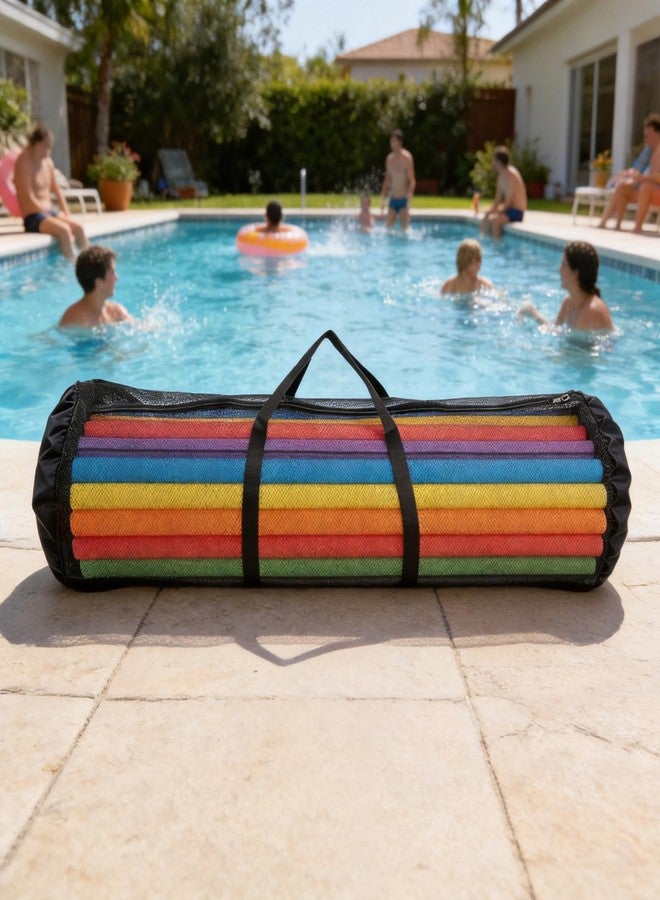 RunNico 55 x 18 x 18 Inch Pool Noodle Storage Bag, Oxford Portable Mesh Pool Noodles Organizer with Zipper, Swimming Float Mesh Bag for Water Toys Swim Tool and Accessories Organization - Image 4