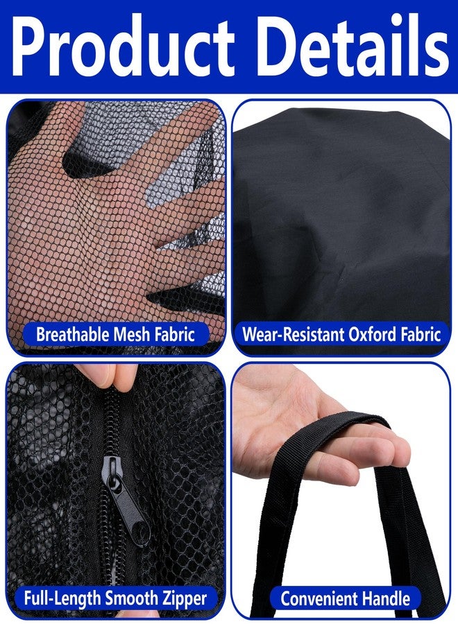 RunNico 55 x 18 x 18 Inch Pool Noodle Storage Bag, Oxford Portable Mesh Pool Noodles Organizer with Zipper, Swimming Float Mesh Bag for Water Toys Swim Tool and Accessories Organization - Image 3