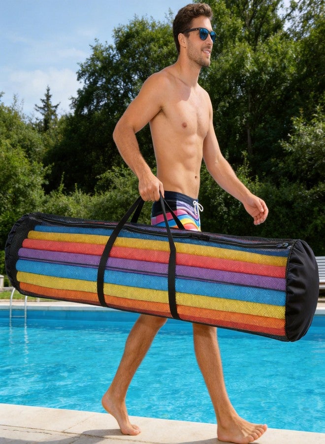 RunNico 55 x 18 x 18 Inch Pool Noodle Storage Bag, Oxford Portable Mesh Pool Noodles Organizer with Zipper, Swimming Float Mesh Bag for Water Toys Swim Tool and Accessories Organization - Image 5