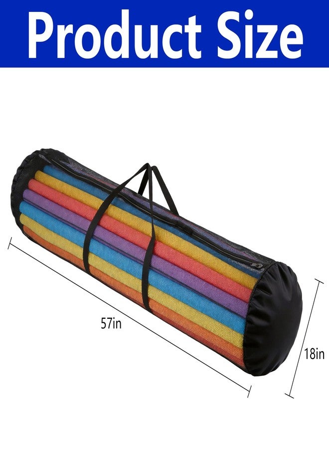 RunNico 55 x 18 x 18 Inch Pool Noodle Storage Bag, Oxford Portable Mesh Pool Noodles Organizer with Zipper, Swimming Float Mesh Bag for Water Toys Swim Tool and Accessories Organization - Image 2