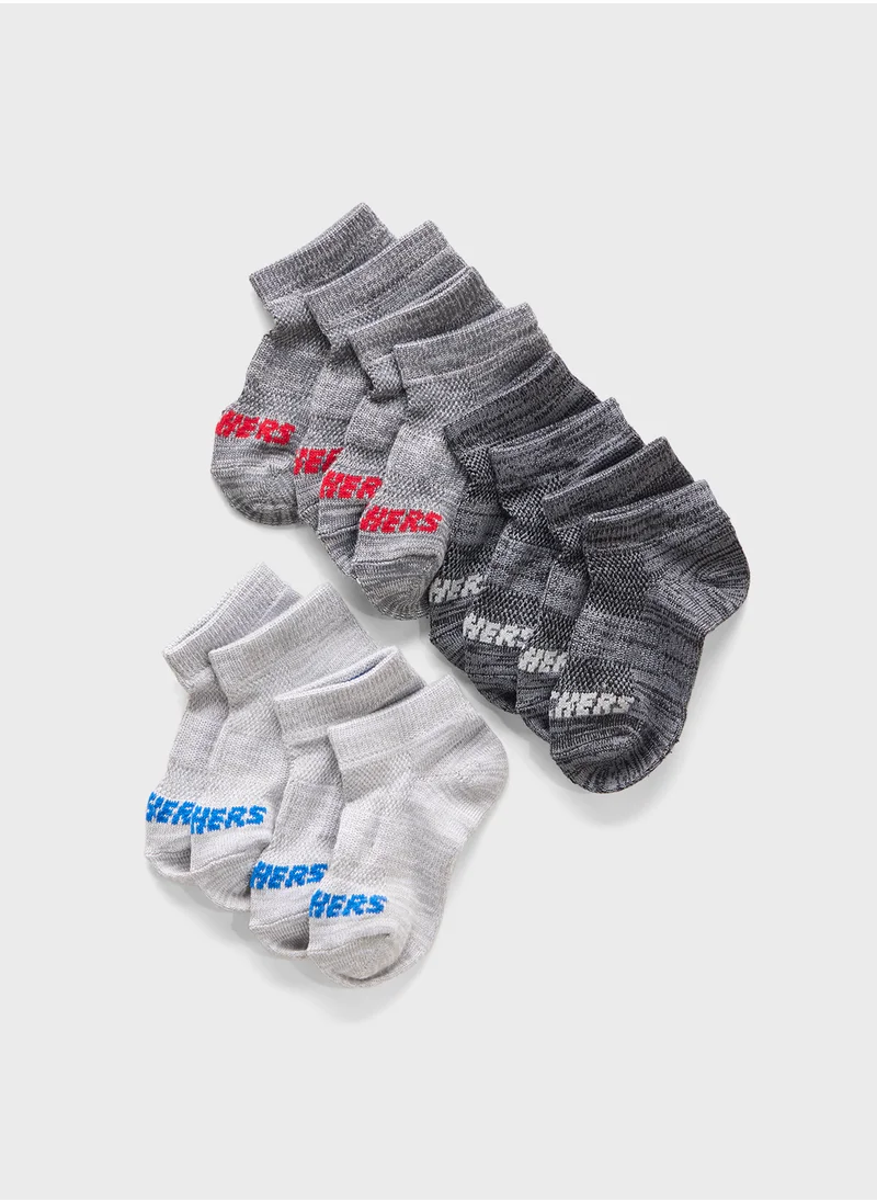 SKECHERS Kids 6 Pack Non Terry Socks