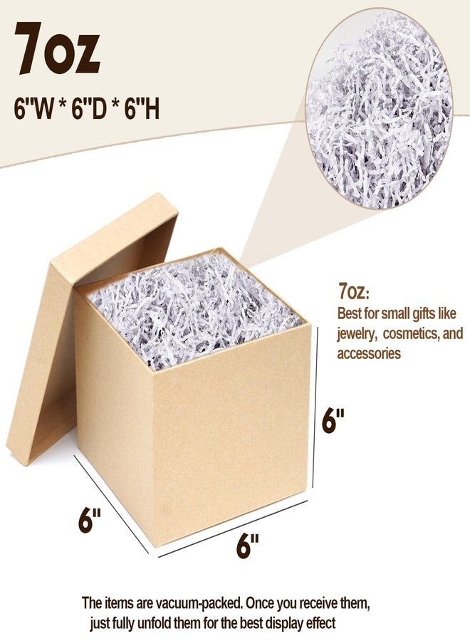 DOMMARE 7OZ White Shredded Crinkle Paper Filler for Gifts Baskets, Gift Box Crinkle Papers Filler for Woman Father's Day Decor, Papers Shred Basket Stuffing Raffia for Bridesmaid Proposal Gifts - Image 4