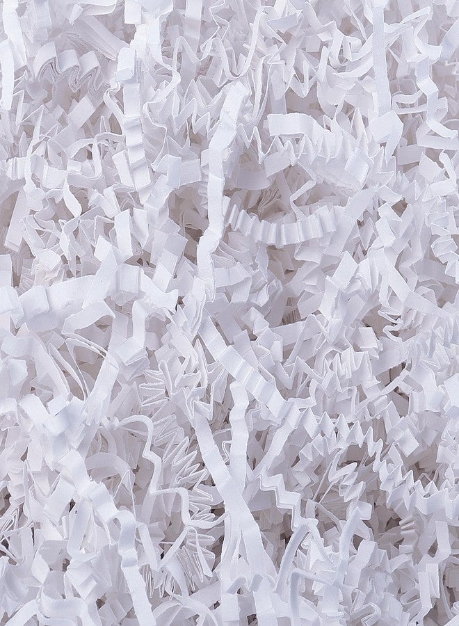DOMMARE 7OZ White Shredded Crinkle Paper Filler for Gifts Baskets, Gift Box Crinkle Papers Filler for Woman Father's Day Decor, Papers Shred Basket Stuffing Raffia for Bridesmaid Proposal Gifts - Image 1