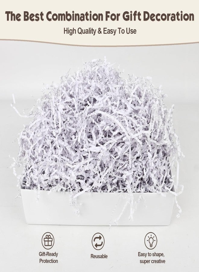 DOMMARE 7OZ White Shredded Crinkle Paper Filler for Gifts Baskets, Gift Box Crinkle Papers Filler for Woman Father's Day Decor, Papers Shred Basket Stuffing Raffia for Bridesmaid Proposal Gifts - Image 3