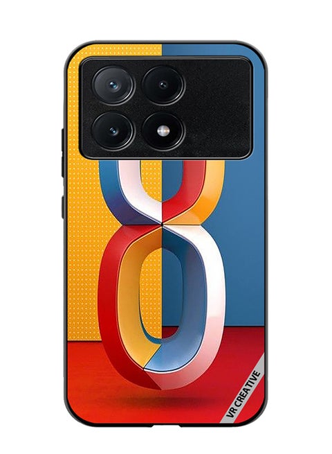 Protective Case Cover For Xiaomi Poco X6 Pro Number 8 Design Multicolour