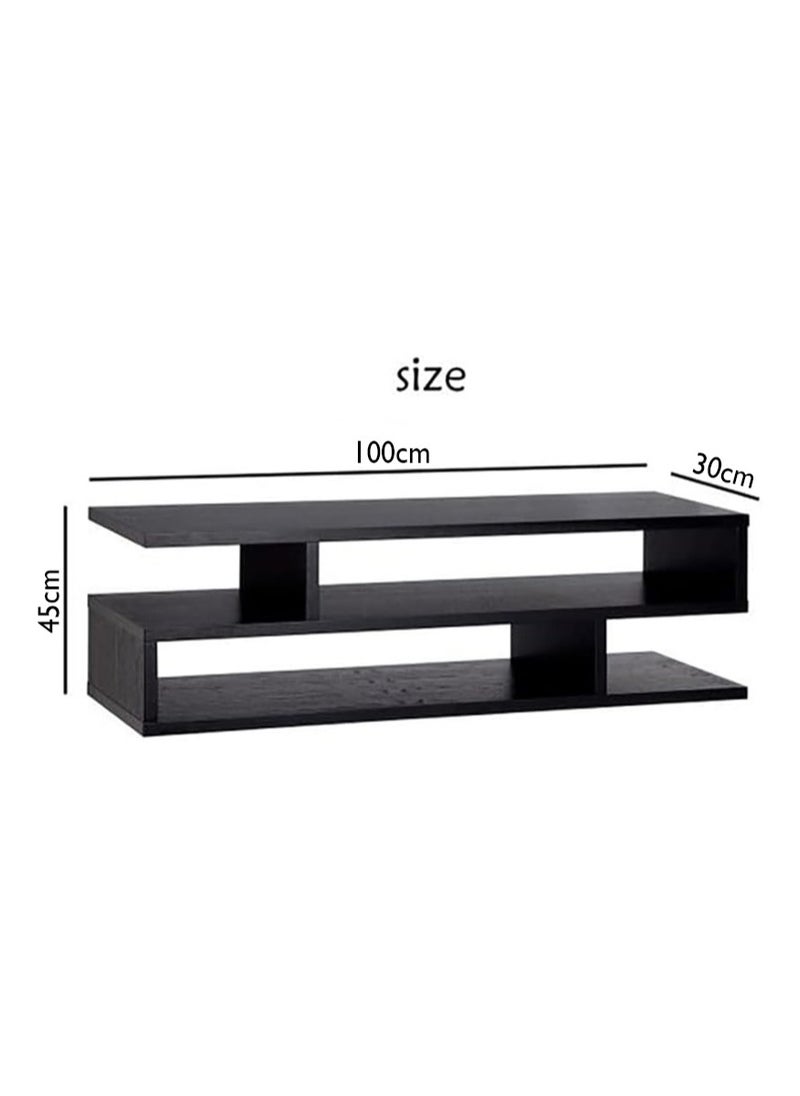 Mahmayi - Mahmayi Black MSR-CT Modern TV Stand with Coffee Table for Laptop Computer/TV/PC/Printer, Multifunctional Systems - Image 1