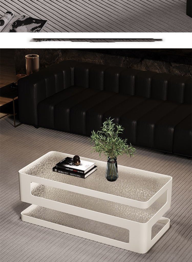 Generic Living Room Table Coffee Table Side Table Sofa Table Modern Coffee Table for Living Room, Sofa Table, Office Side Table, Tempered Glass, Storage Shelf, Tea Table  - Image 3