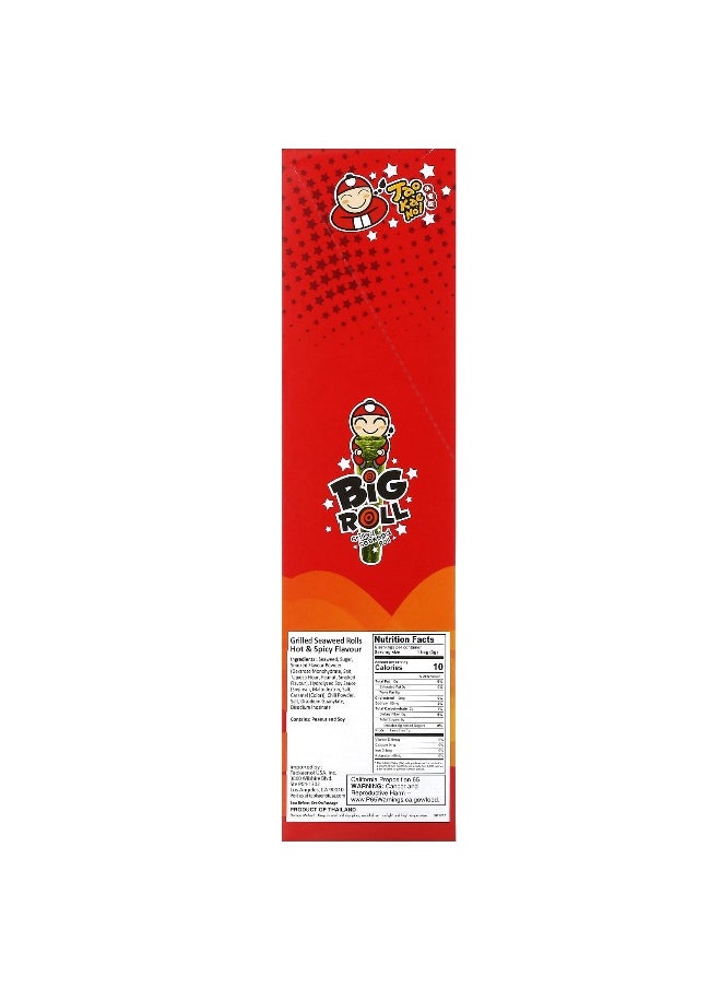 Tao Kae Noi Tao Kae Noi, Big Roll, Grilled Seaweed Roll, Spicy, 6 Packets,  0.11 oz (3 g) Each  - Image 2