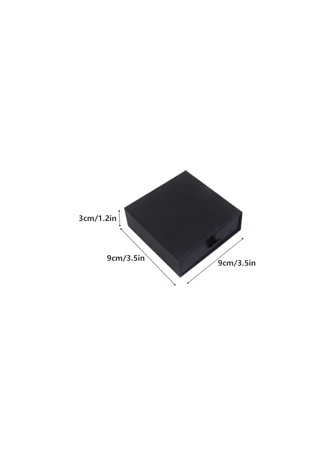 The Bros 2Pcs Jewelry Gift Box Bracelet Gift Boxes Cardboard Jewelry Box Square Necklace Earring Bracelet Gift Box Kraft Organizer Storage Box for Jewellery (Black) - Image 2