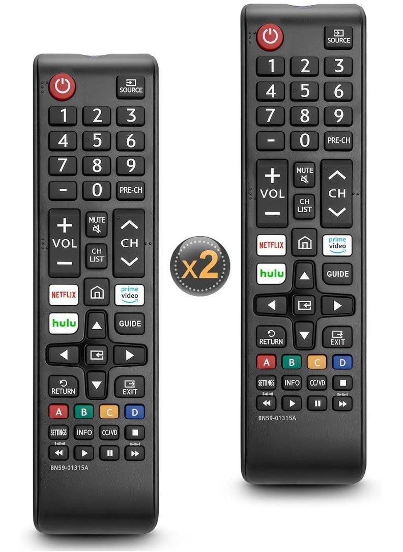 JAJEEK (2 Pack) Universal Remote Control for Smart TV – Compatible with LED, LCD, HDTV, and 4K Smart TVs | No Setup Required | Easy-to-Use Replacement Remote with Long-Range Infrared Signal | Durable  - Image 1
