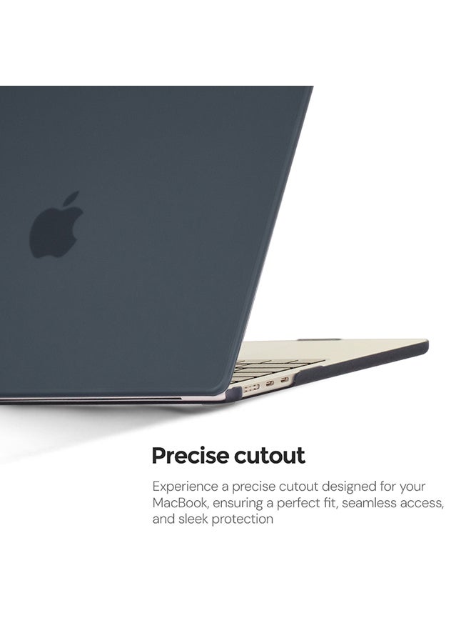 O Ozone Slim Rubberized Matte Case Compatible with MacBook Air 13 inch (A2681)M2 2022, (A3113)M3 2024 Case with Keyboard Cover & Protector, Black - Image 4