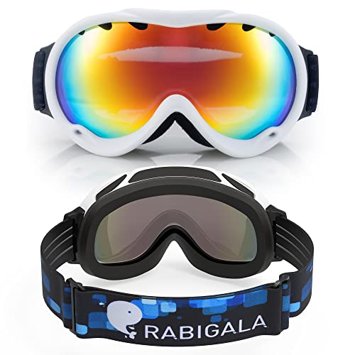 RABIGALA Ski Goggles Snow/Snowboard Goggles spherical surface for Men Women Adult Youth Snowmobile Skiing Skating - 100% UV Protection Anti-fog - Image 4
