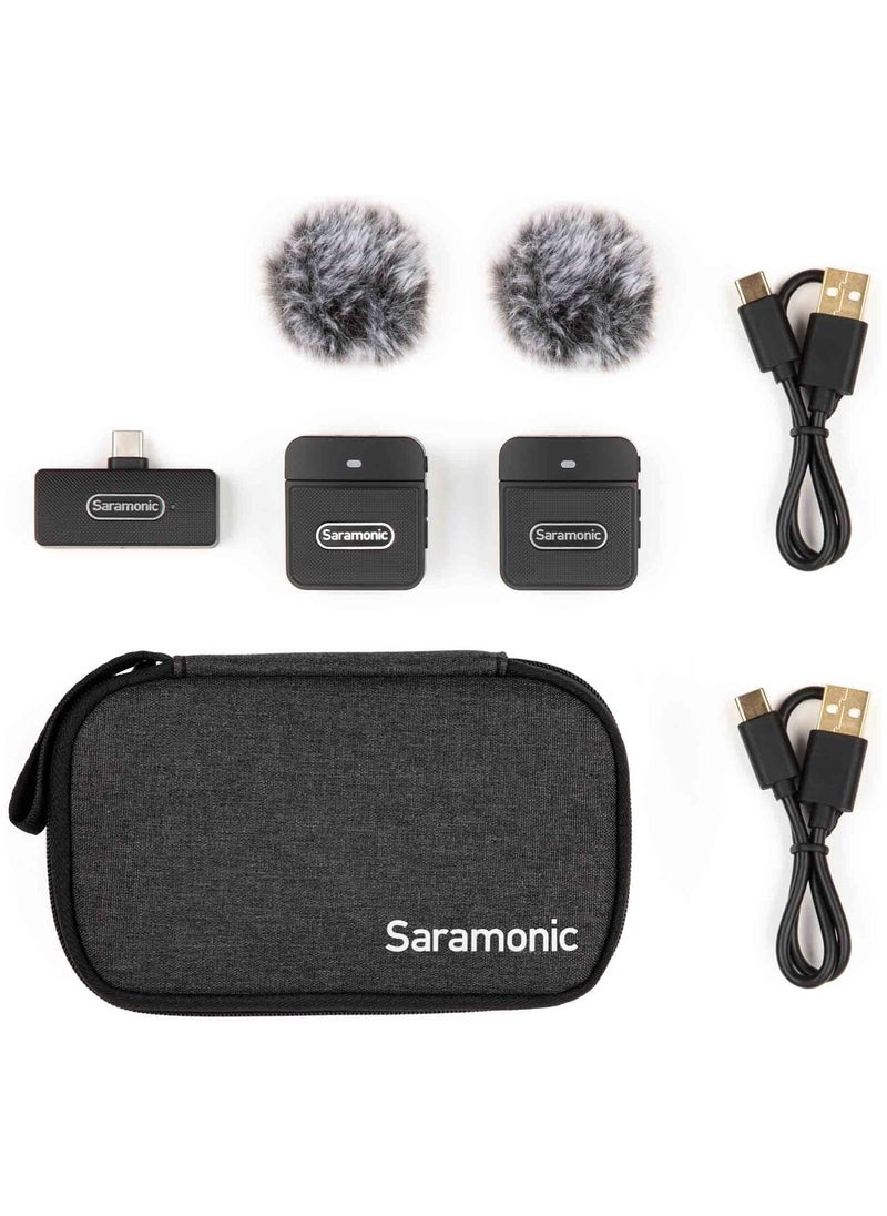 Saramonic Saramonic Blink 100 B6 Ultra-Portable 2-Person Clip-On Wireless Mic System w/USB-C Receiver for iPhone 15, Android, Newer iPads & Computers  - Image 1