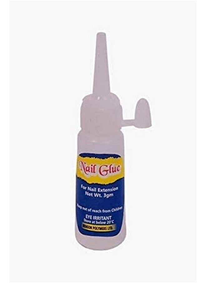 TWIREY - Artificial Nails Set With Glue Acrylic Fake/False Nails (Set Of 100 Pcs) And Artificial Nail Glue 3Gm Reusable - Image 1