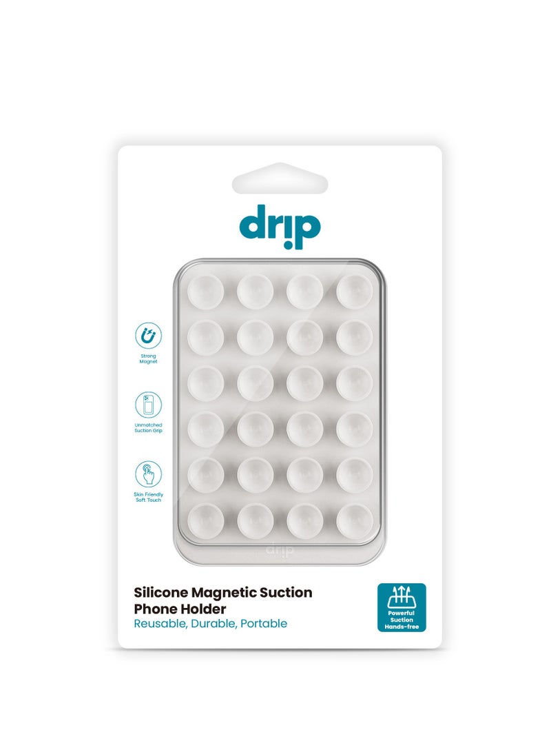 DRIP Magnetic Silicone Drip Surface Adhesive Stand for Mobile Phone-white  - Image 3