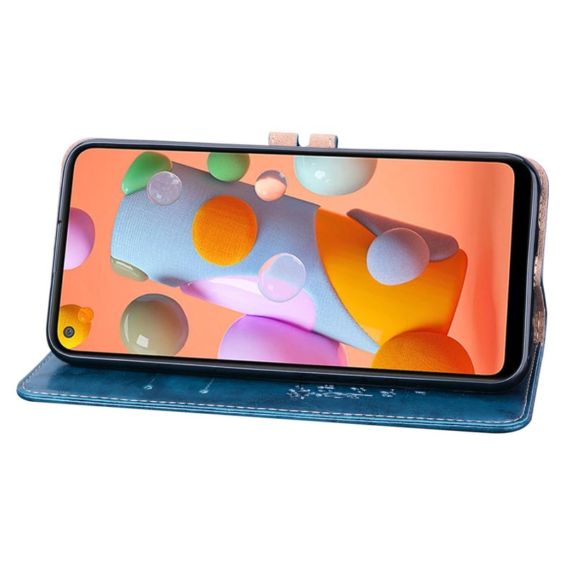 HuHa Case Cover For Samsung Galaxy A11 Business Style Oil Wax Texture Horizontal Flip Leather Case with Holder & Card Slots & Wallet(Royal Blue) - Image 4