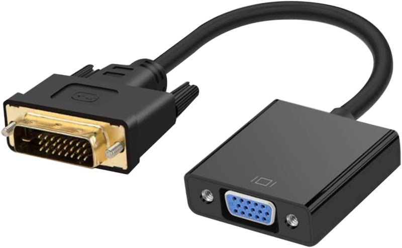 كابل محول DVI إلى VGA للرجال إلى الإناث من Gadpiparty، متوافق مع أجهزة التلفزيون والكمبيوتر - Image 1